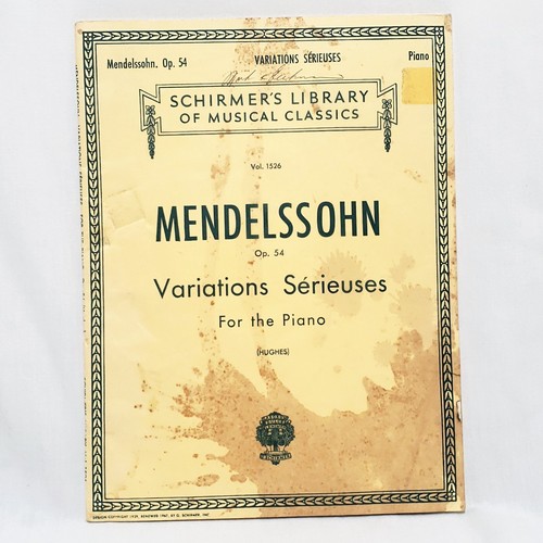 Mendelssohn schirmer library - mendelssohn,