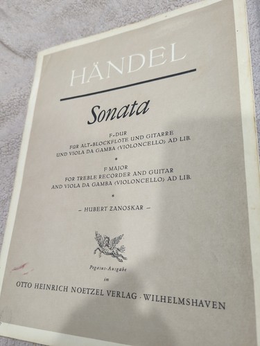 Handel sonata major - major, for